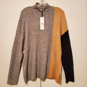 NWT CALVIN KLEIN COLOR BLOCK SWEATER - SIZE LARGE